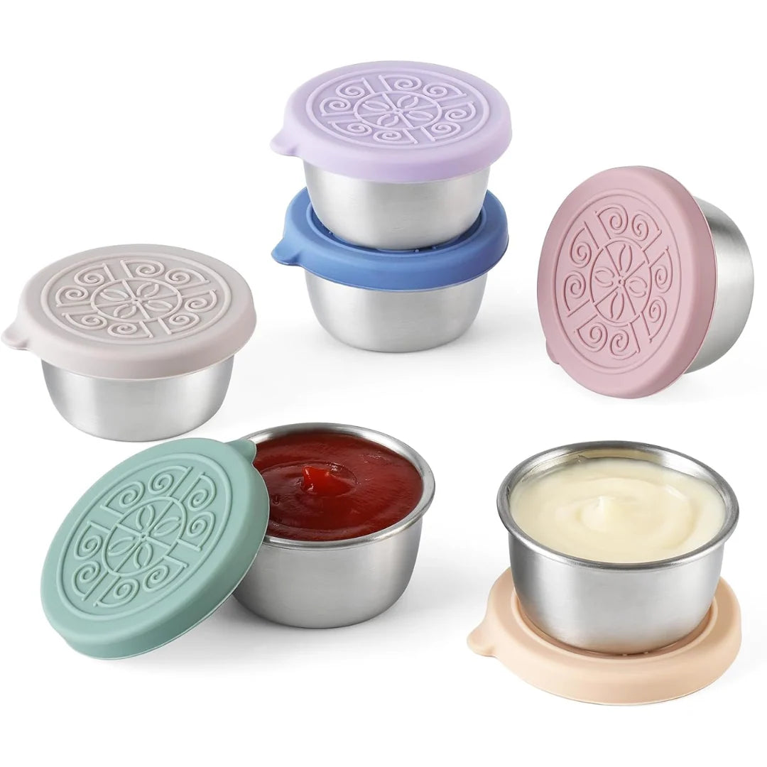 Sauce Cups Stainless Steel Leakproof Set of 6