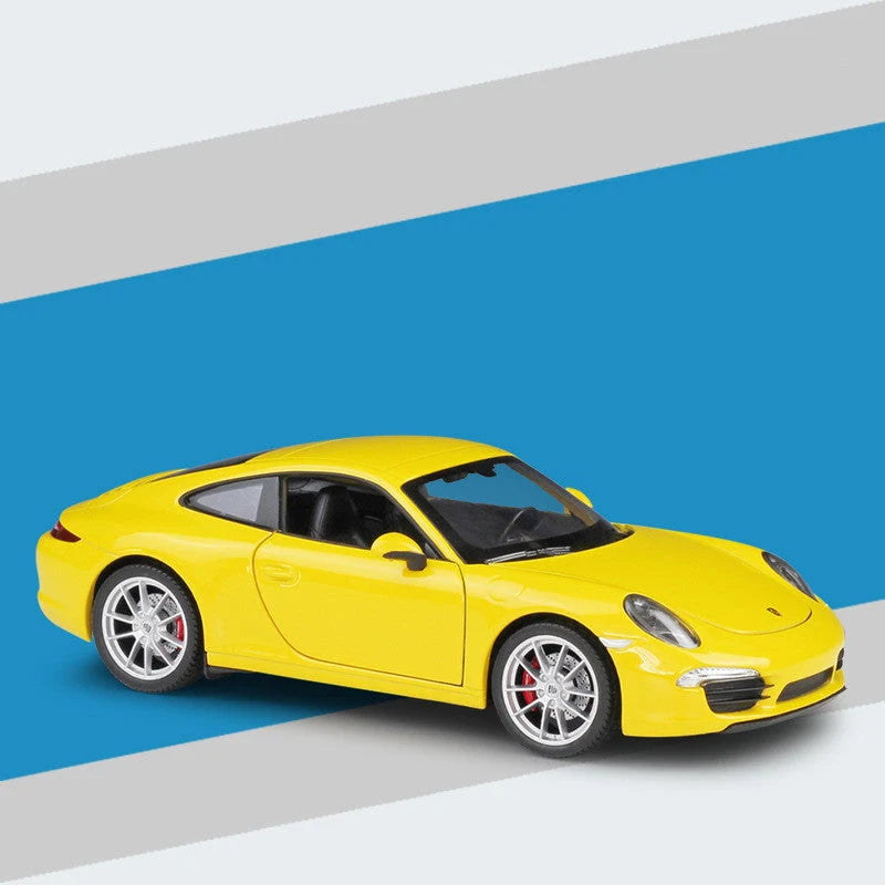 Scale Model Sports Car Push-and-Zoom Action Alloy & Plastic