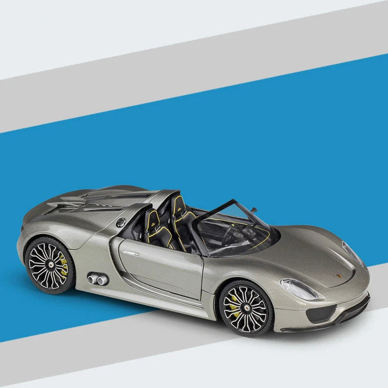 Scale Model Sports Car Push-and-Zoom Action Alloy & Plastic