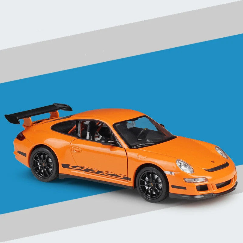 Scale Model Sports Car Push-and-Zoom Action Alloy & Plastic