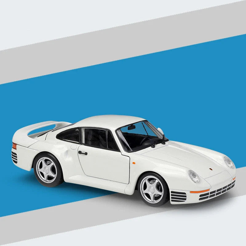Scale Model Sports Car Push-and-Zoom Action Alloy & Plastic