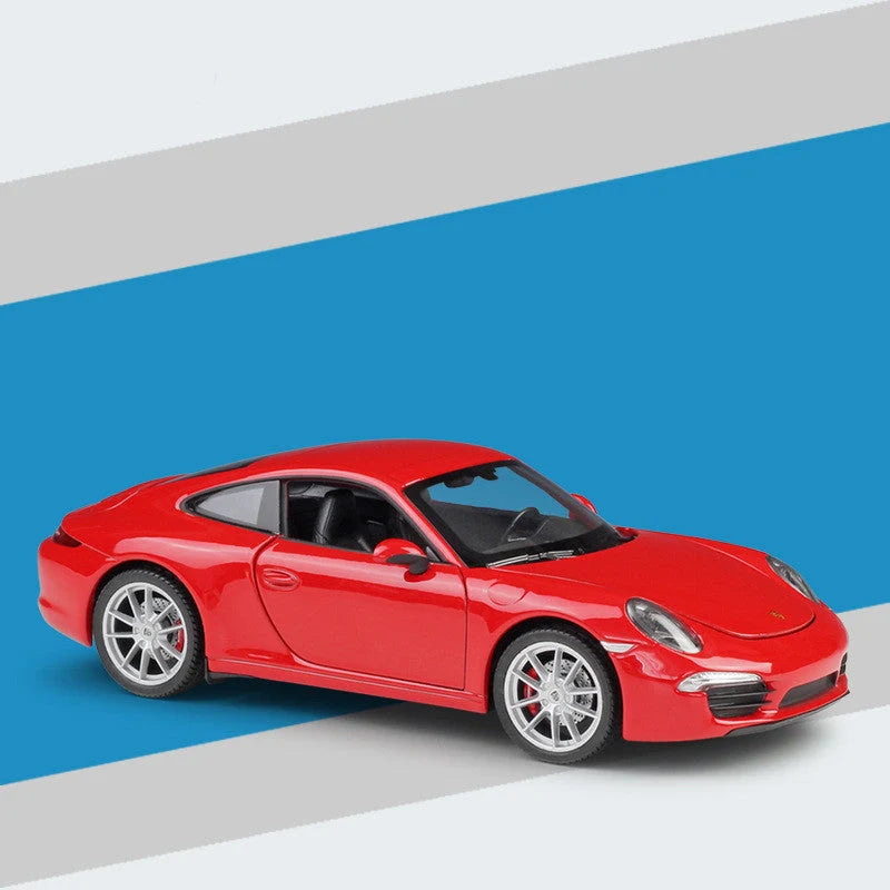Scale Model Sports Car Push-and-Zoom Action Alloy & Plastic