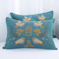 Scandinavian Bird Floral Jacquard Pillowcases (20 x 30 Inches)