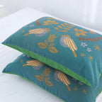 Scandinavian Bird Floral Jacquard Pillowcases (20 x 30 Inches)