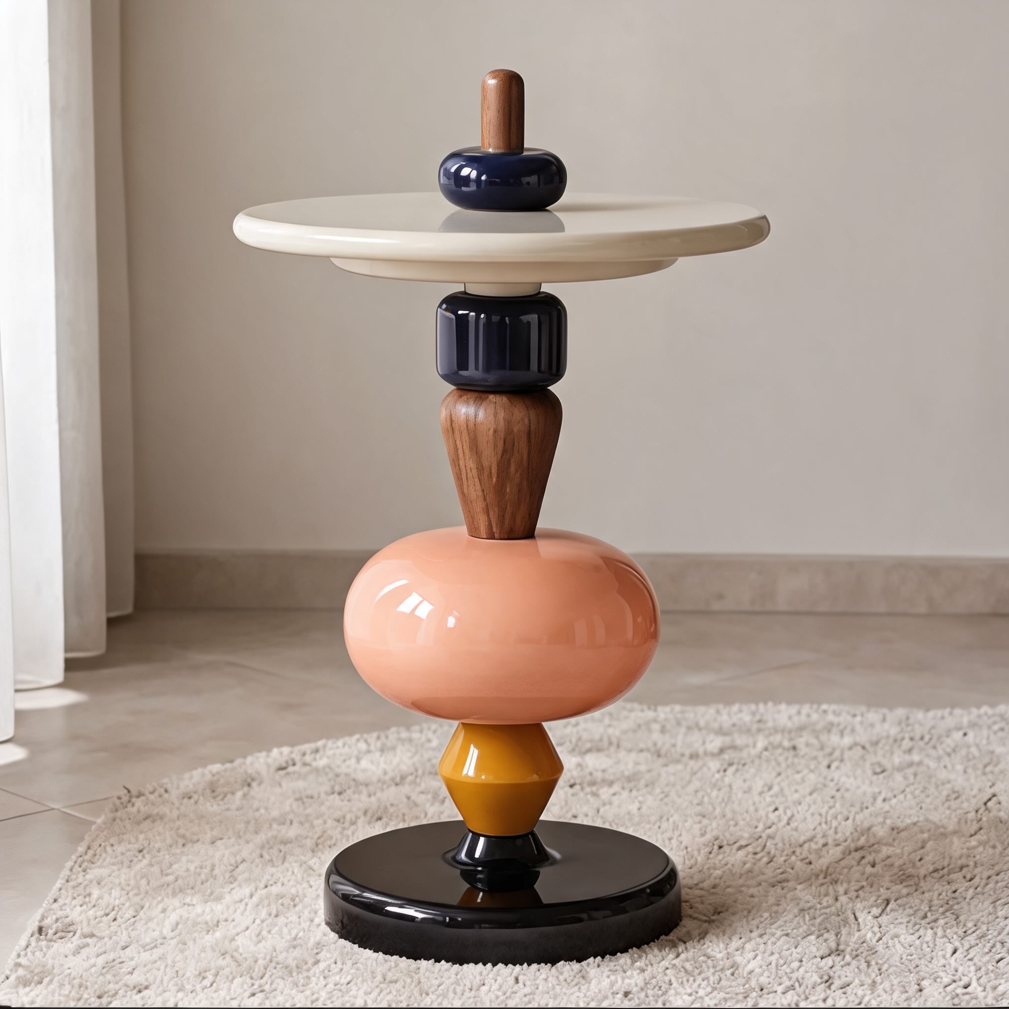 Scandinavian Modular Wooden Side Table