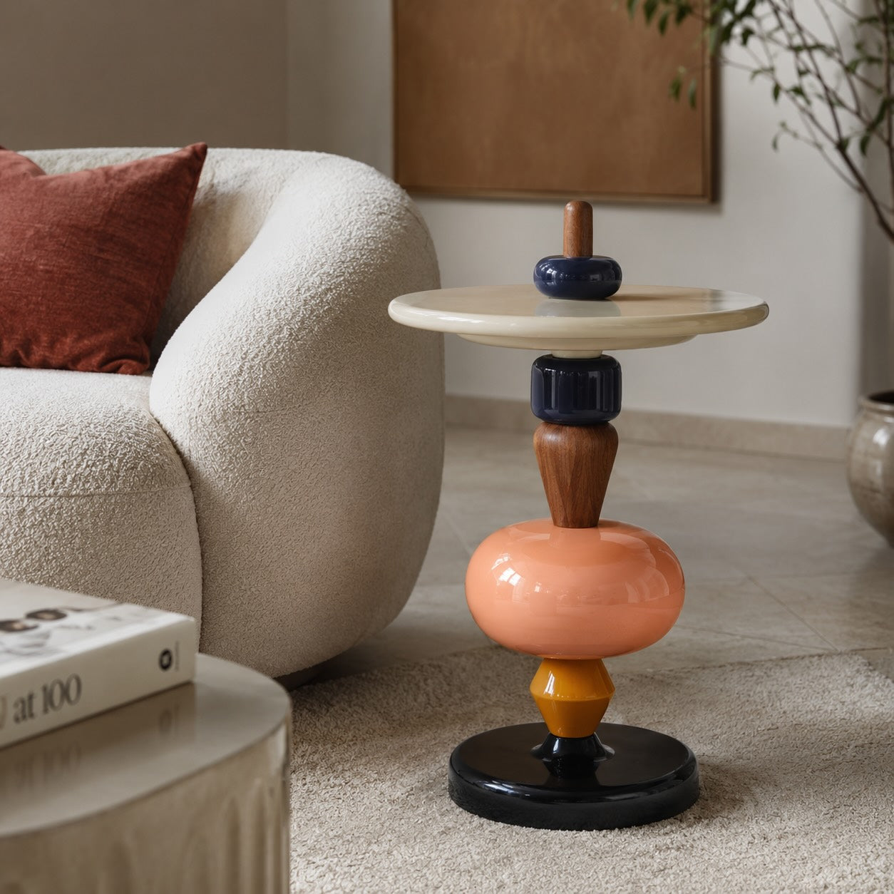 Scandinavian Modular Wooden Side Table