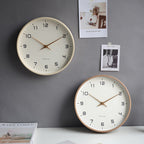 Scandinavian Natural Wood Quartz Wall Clock