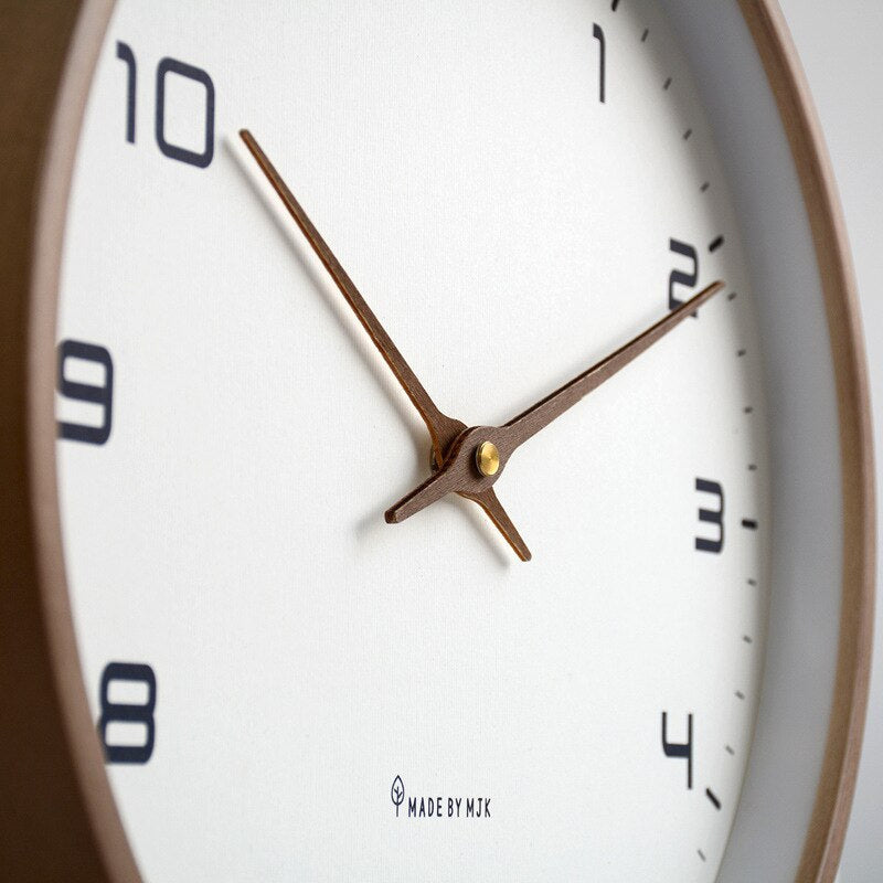 Scandinavian Natural Wood Quartz Wall Clock