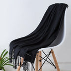 Scarf 100% Cashmere Ultra-Soft Oversized Fringed