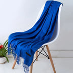 Scarf 100% Cashmere Ultra-Soft Oversized Fringed