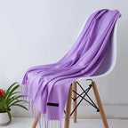 Scarf 100% Cashmere Ultra-Soft Oversized Fringed