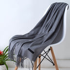 Scarf 100% Cashmere Ultra-Soft Oversized Fringed