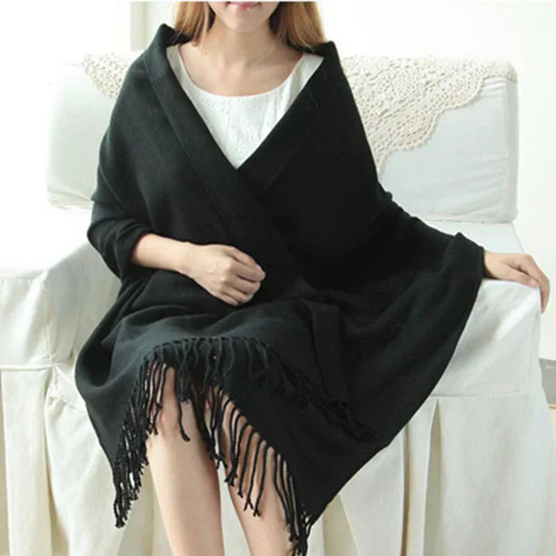Scarf Oversized Cashmere Check Pattern