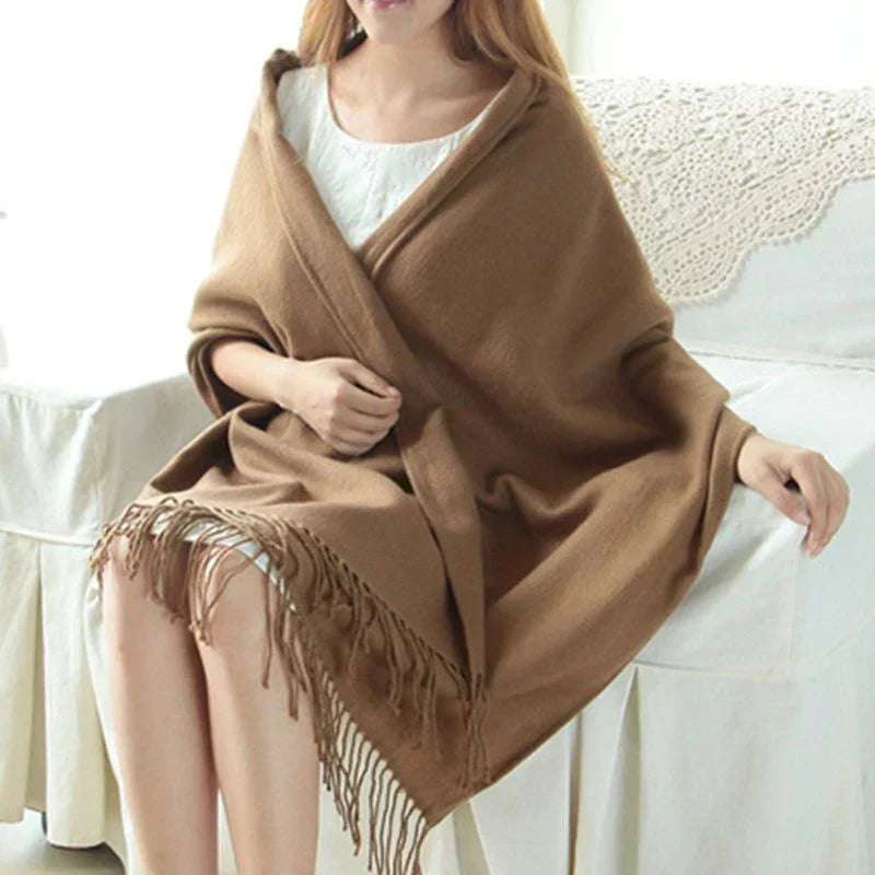 Scarf Oversized Cashmere Check Pattern