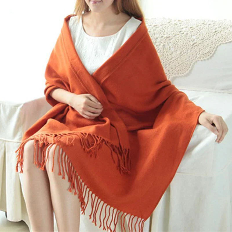 Scarf Oversized Cashmere Check Pattern