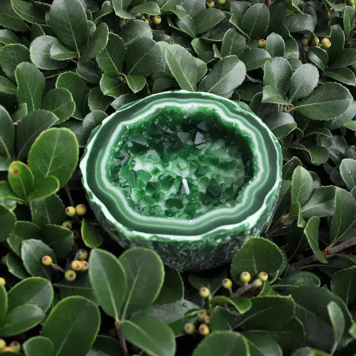Scented Candle Geode Design Natural Wax Long Burn