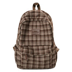School Backpack Plaid Padded Straps & Multiple Pockets