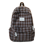 School Backpack Plaid Padded Straps & Multiple Pockets