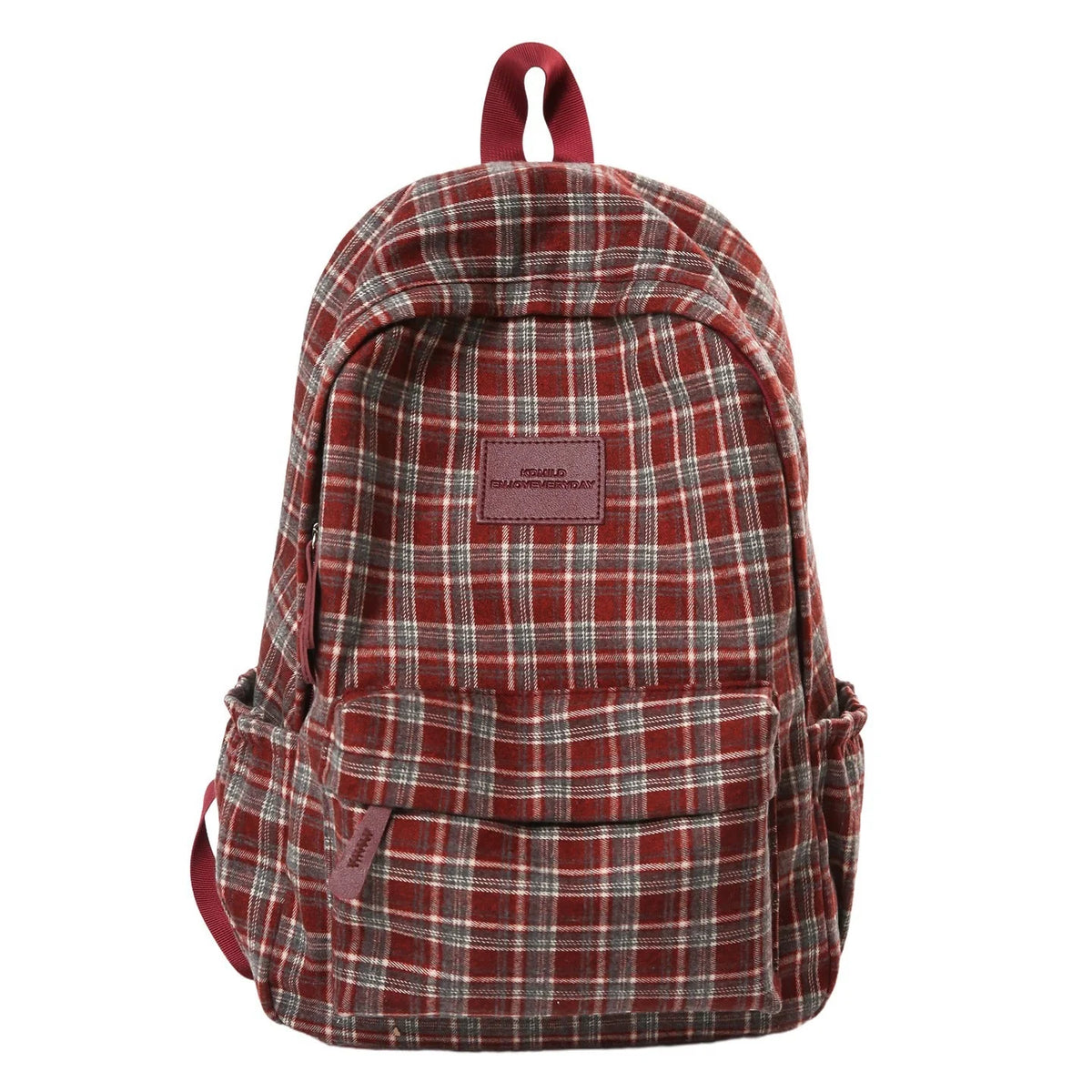 School Backpack Plaid Padded Straps & Multiple Pockets