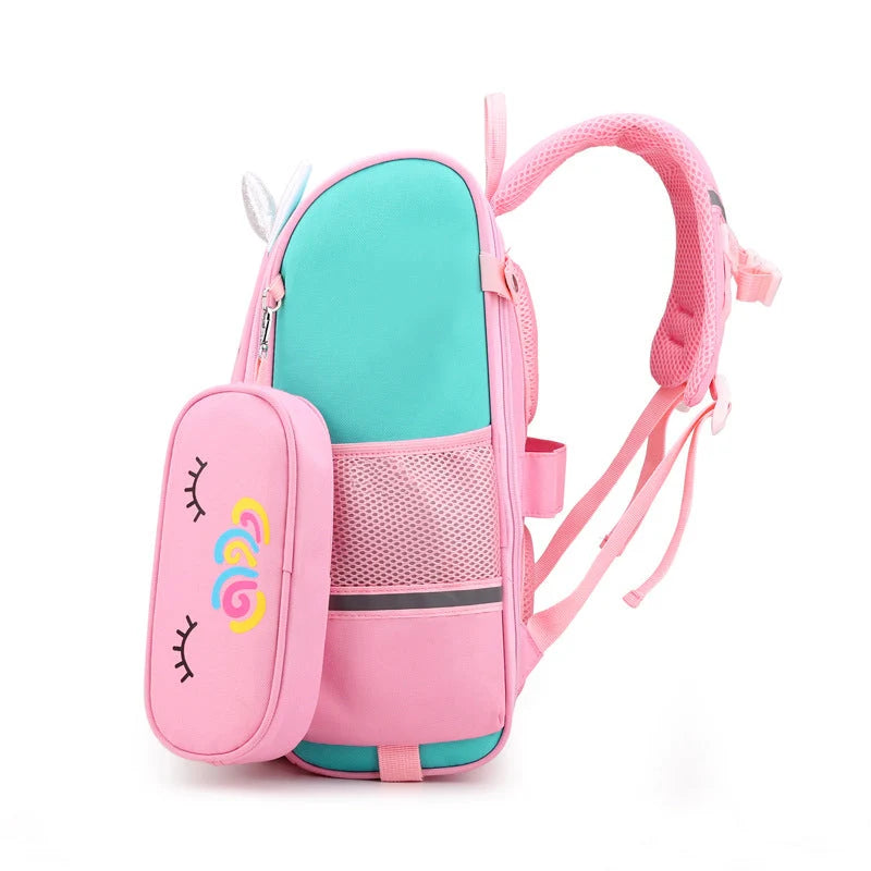School Backpack Unicorn Design Matching Pencil Case