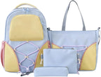 School Bag Set Large Capacity Water-Resistant Ergonomic Support