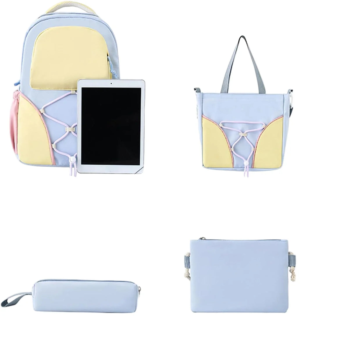 School Bag Set Large Capacity Water-Resistant Ergonomic Support