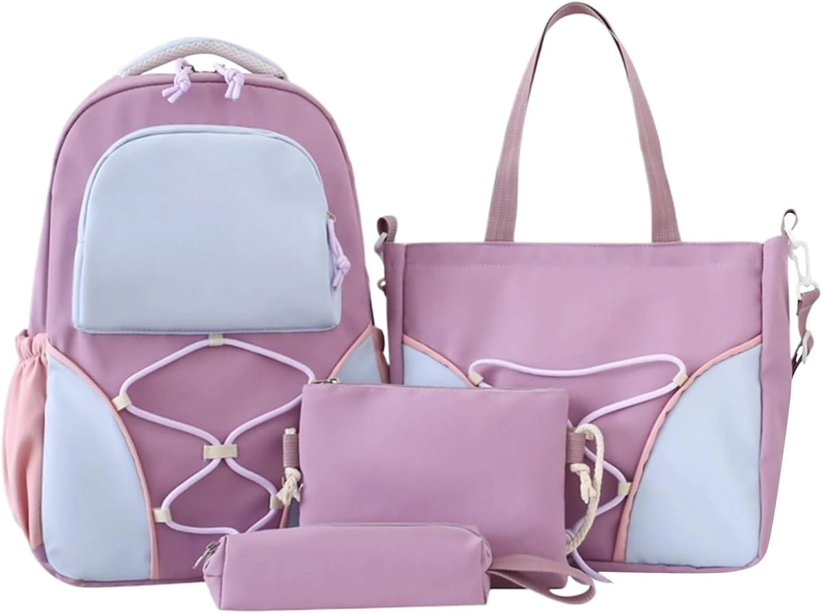 School Bag Set Large Capacity Water-Resistant Ergonomic Support