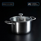Scratch-Resistant Titanium Cooking Pot (Induction & Dishwasher-Safe)