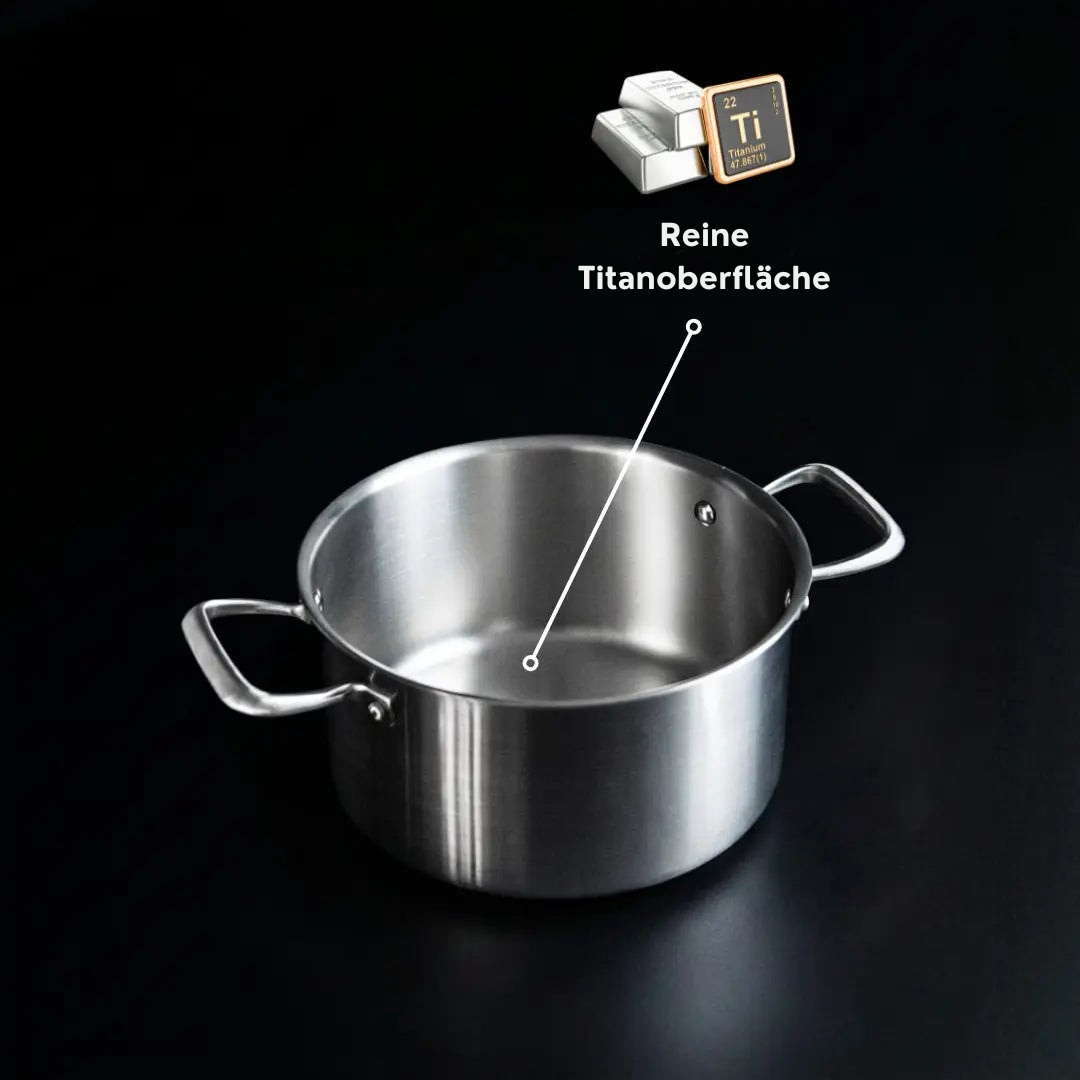 Scratch-Resistant Titanium Cooking Pot (Induction & Dishwasher-Safe)