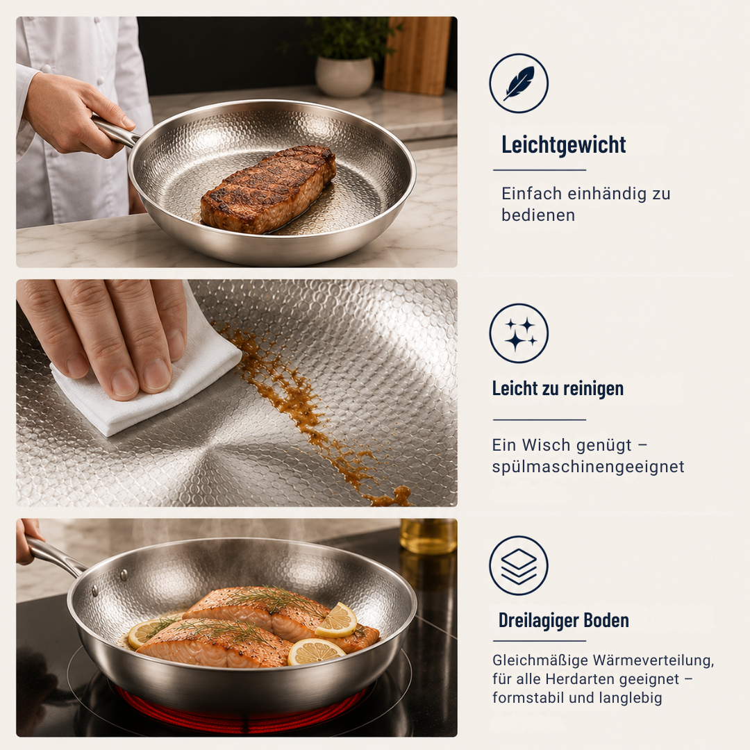 Scratch-Resistant Titanium Non-Stick Deep Frying Pan (28 cm)