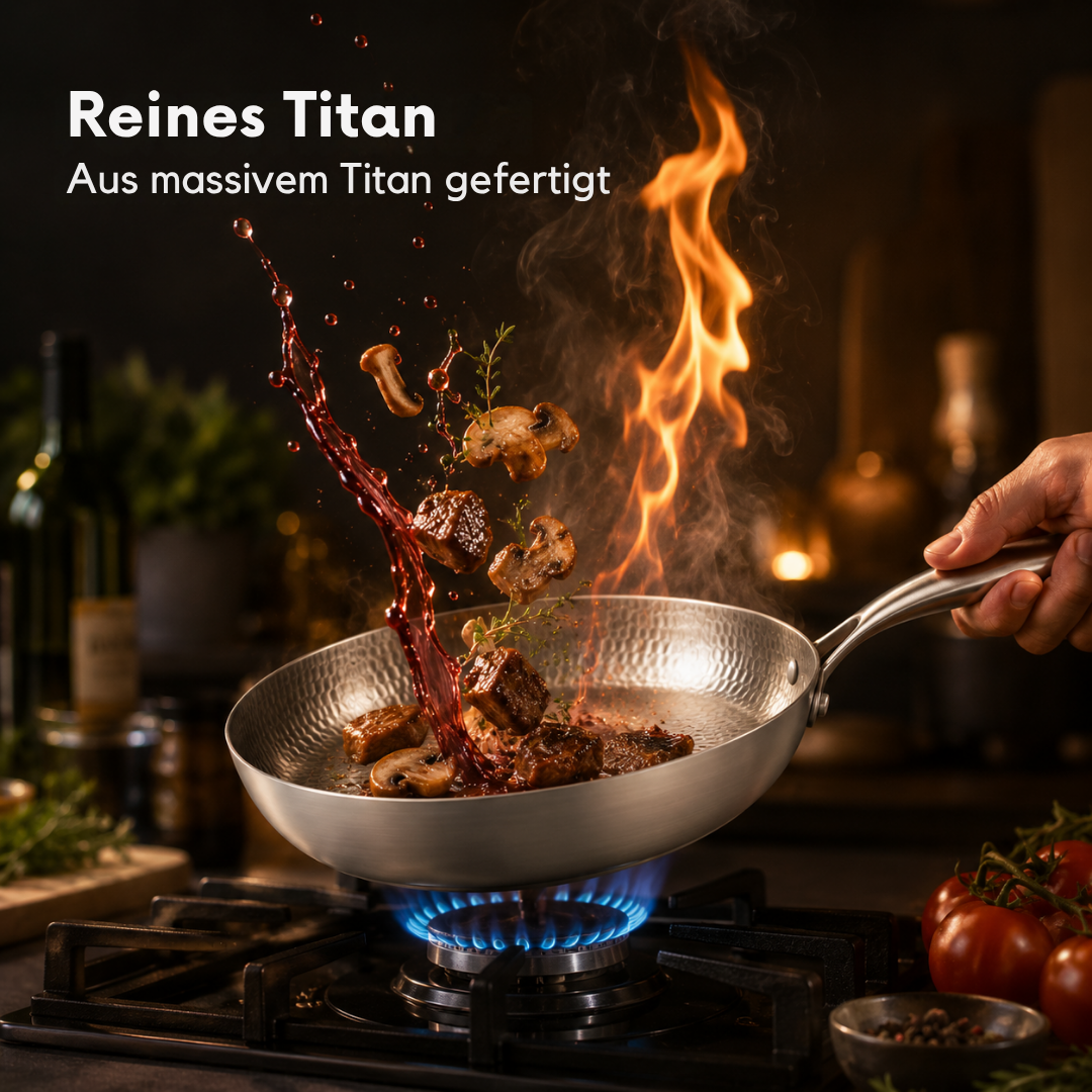 Scratch-Resistant Titanium Non-Stick Deep Frying Pan (28 cm)