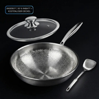 Scratch-Resistant Titanium Wok Pan (Induction Compatible)