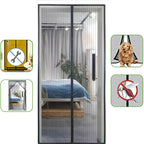 Screen Door Automatic Magnetic Closure Fine-Mesh Polyester