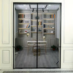 Screen Door Automatic Magnetic Closure Fine-Mesh Polyester