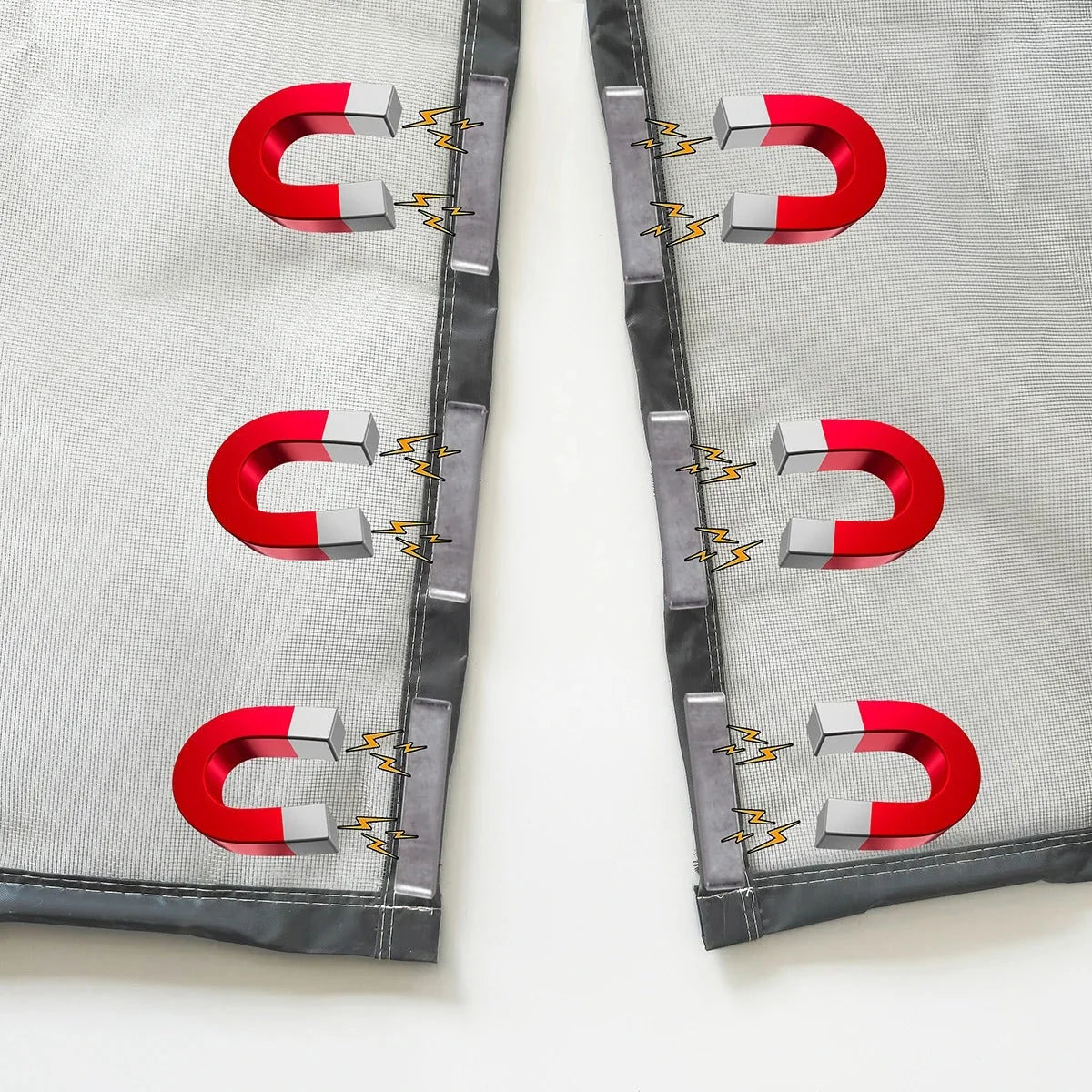 Screen Door Automatic Magnetic Closure Fine-Mesh Polyester