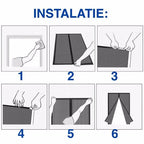 Screen Door Automatic Magnetic Closure Fine-Mesh Polyester