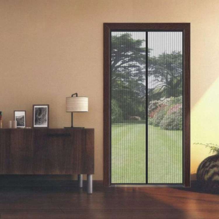 Screen Door Magnetic Tear-Resistant Mesh & Hands-Free Closure