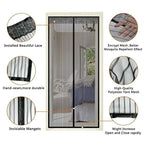 Screen Door Magnetic Tear-Resistant Mesh & Hands-Free Closure