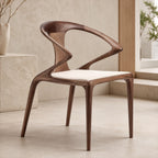 Sculpted Backrest & Slim Cushioned Dining Chair