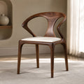 Sculpted Backrest & Slim Cushioned Dining Chair