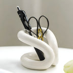 Sculpted Knot Ceramic Vanity & Desk Organizer