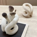 Sculpted Knot Ceramic Vanity & Desk Organizer