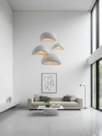 Sculptural Downward-Focused Damp-Rated Pendant Light (Hardwired)