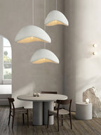Sculptural Downward-Focused Damp-Rated Pendant Light (Hardwired)