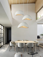 Sculptural Downward-Focused Damp-Rated Pendant Light (Hardwired)