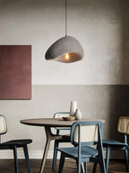 Sculptural Downward-Focused Damp-Rated Pendant Light (Hardwired)