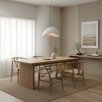 Sculptural Downward-Focused Damp-Rated Pendant Light (Hardwired)