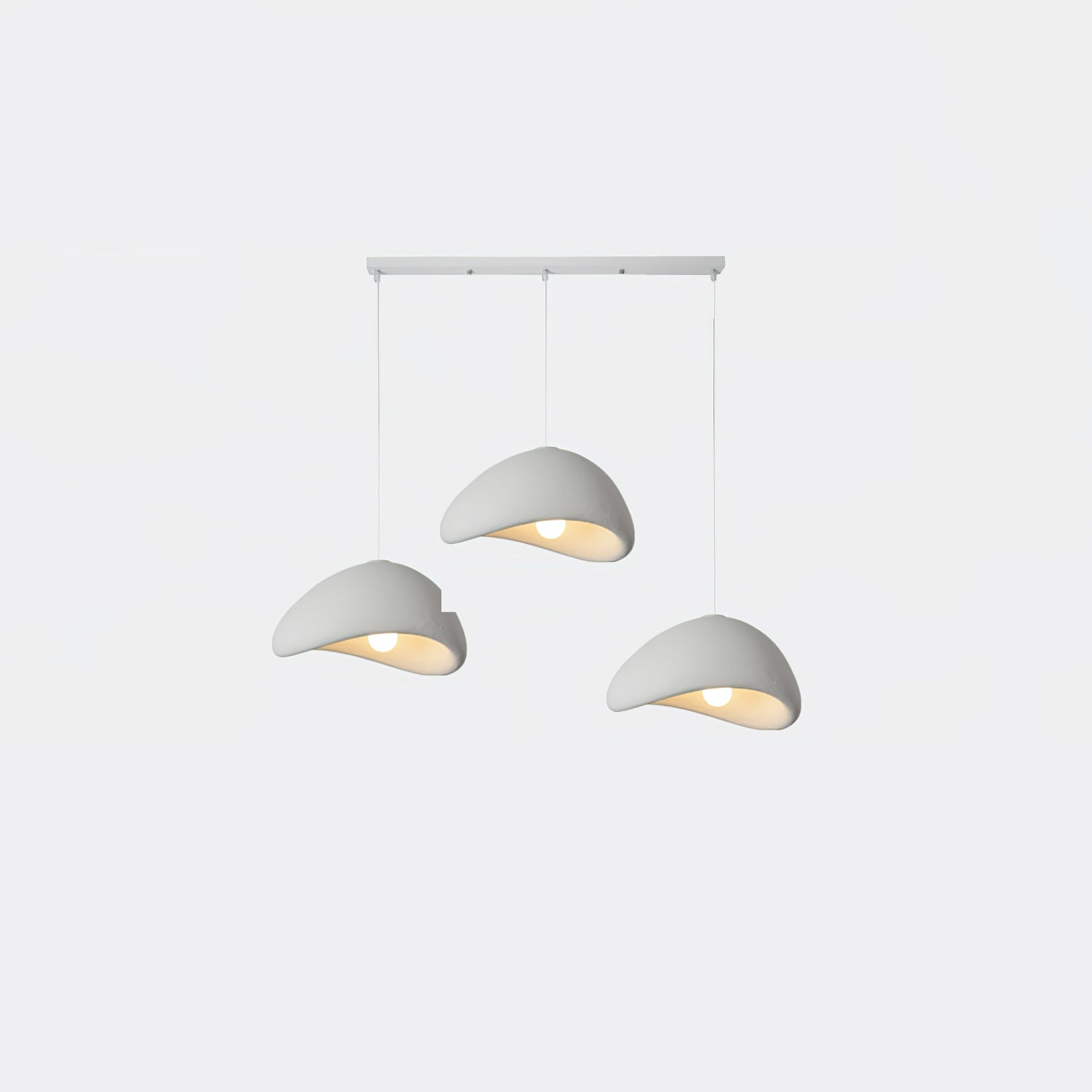 Sculptural Downward-Focused Damp-Rated Pendant Light (Hardwired)