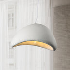 Sculptural Downward-Focused Damp-Rated Pendant Light (Hardwired)