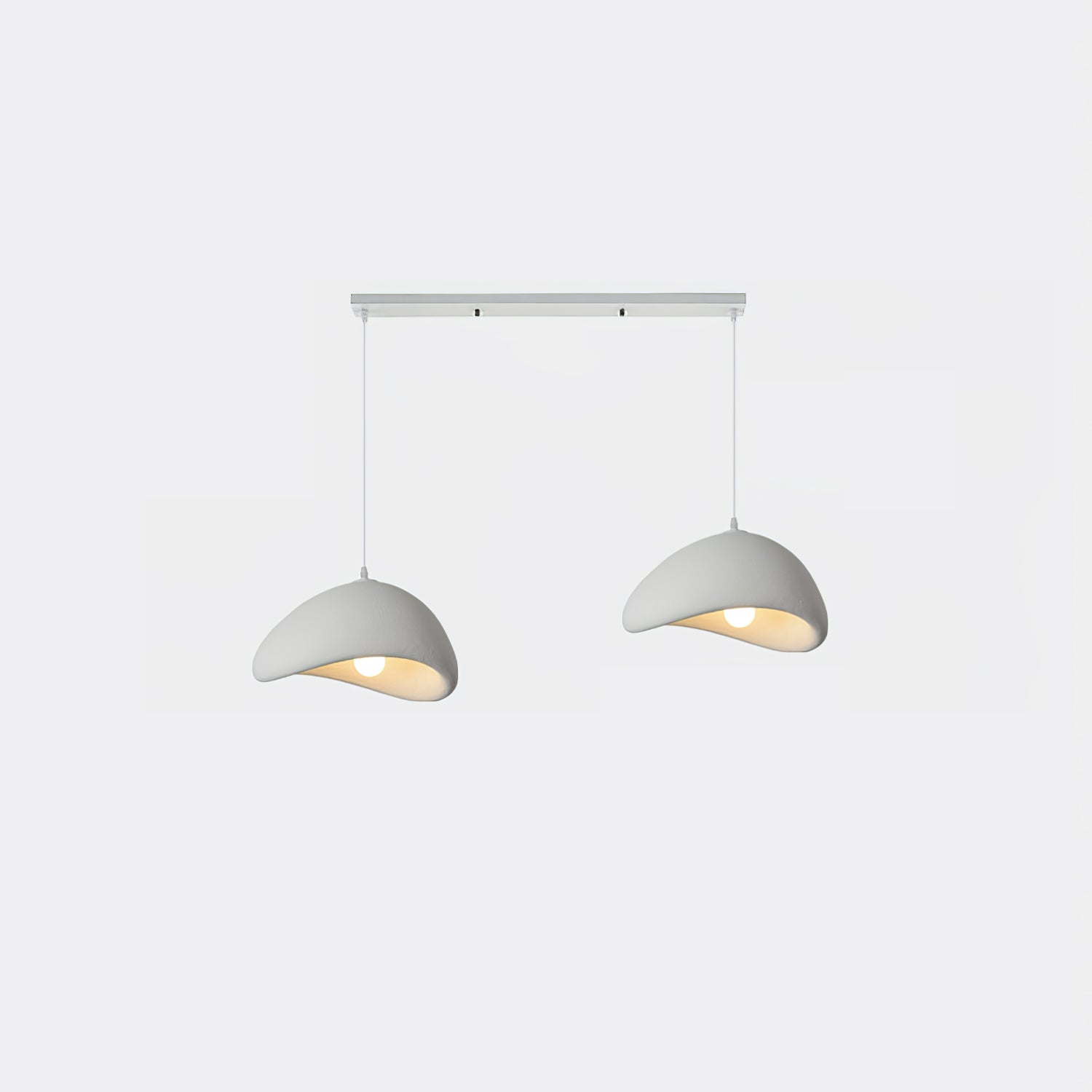 Sculptural Downward-Focused Damp-Rated Pendant Light (Hardwired)